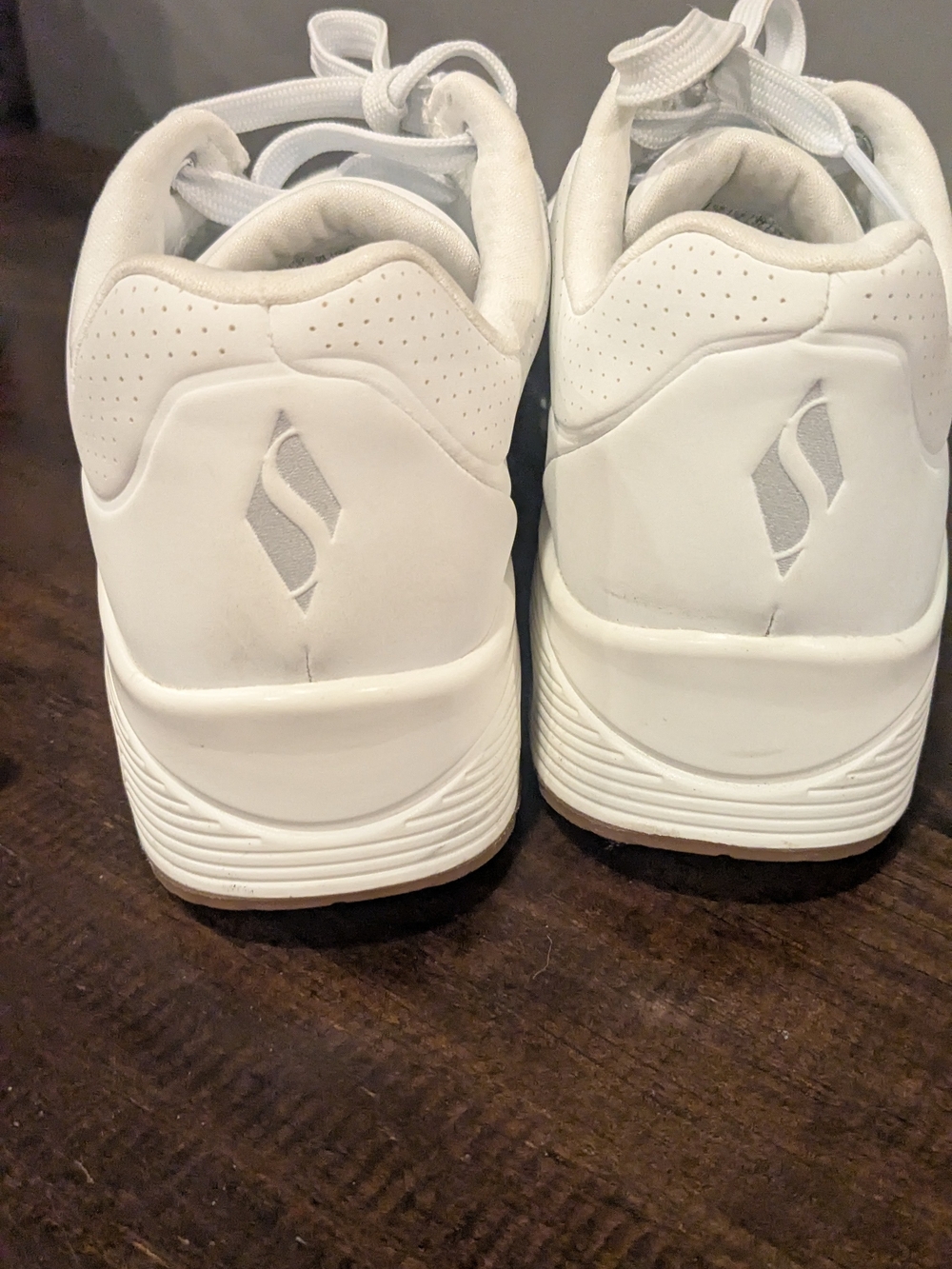 Skechers Women's White Casual Leather Sneakers - Picture 3 of 6
